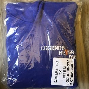 VLONE x Juice WRLD Purple/Blue Hoodie